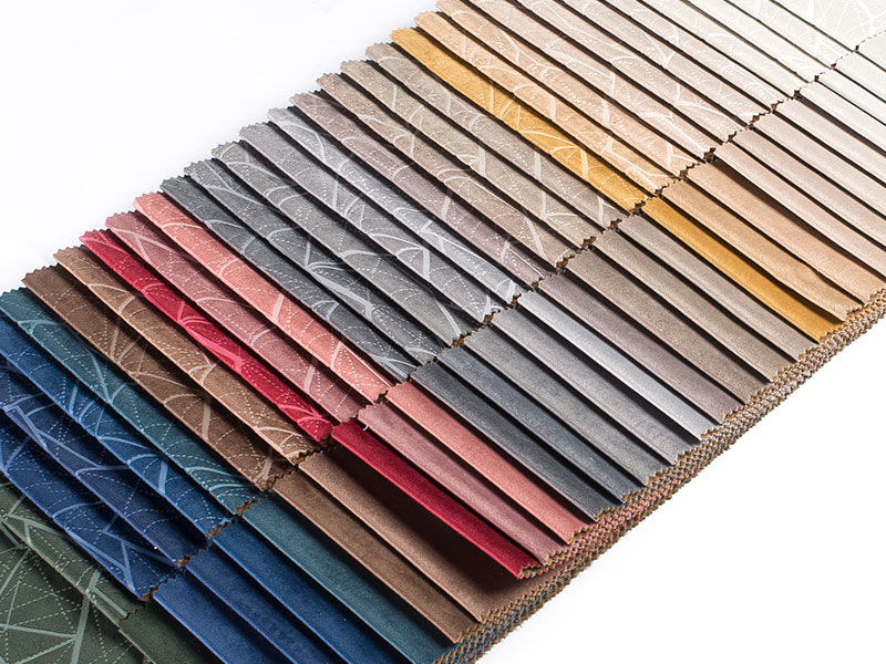 Garnfärgat jacquardtyg med sammetfolie