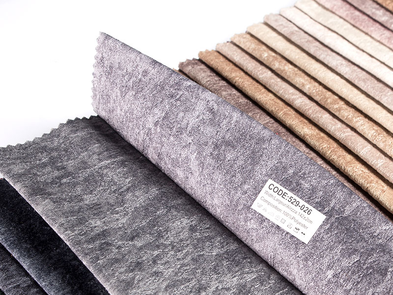 Lyxig tryckt emboss laminering Velvet Tyg för klädsel och heminredning