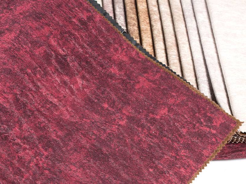 Lyxig tryckt emboss laminering Velvet Tyg för klädsel och heminredning